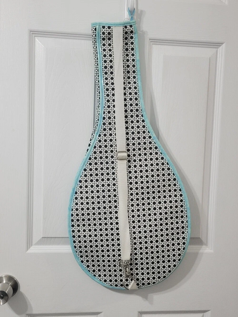 New Aqua Trim Patterned Tennis Raquet Cover